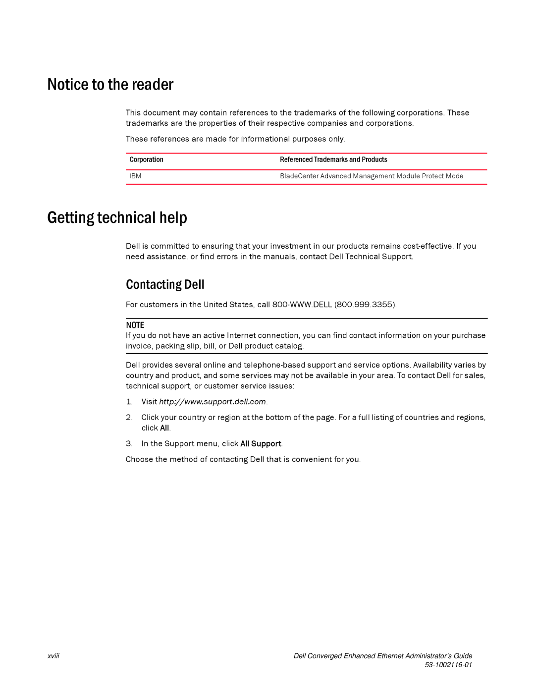 Dell 53-1002116-01 manual Getting technical help, Contacting Dell 