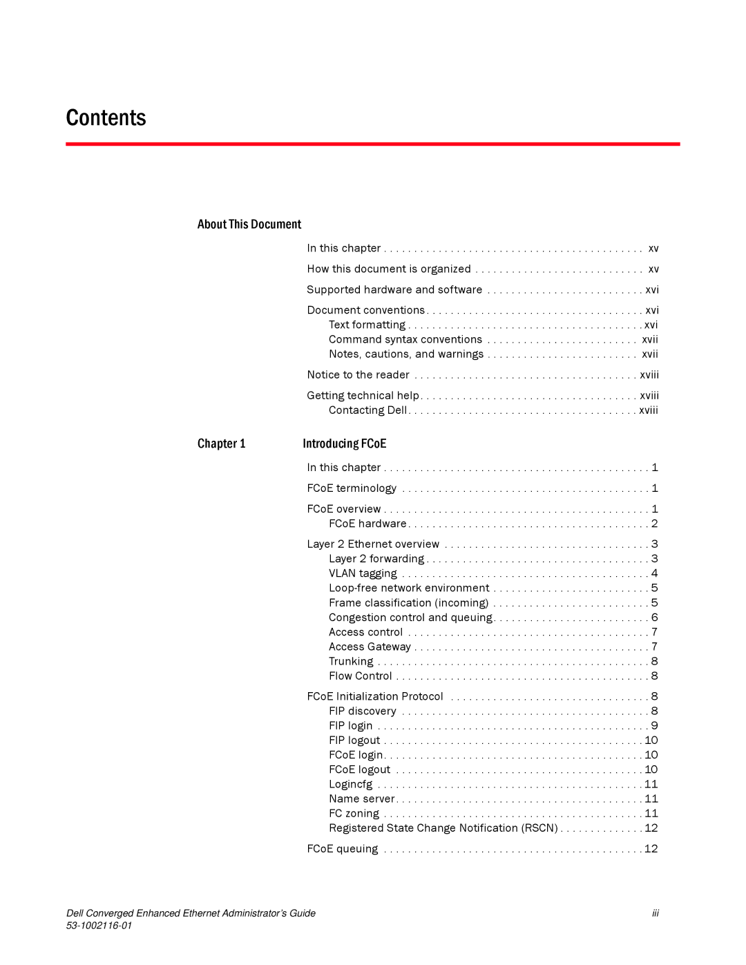 Dell 53-1002116-01 manual Contents 