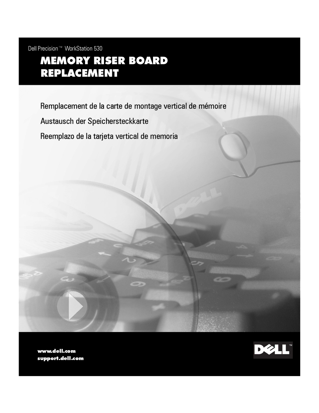 Dell 530 manual Memory Riser Board Replacement 