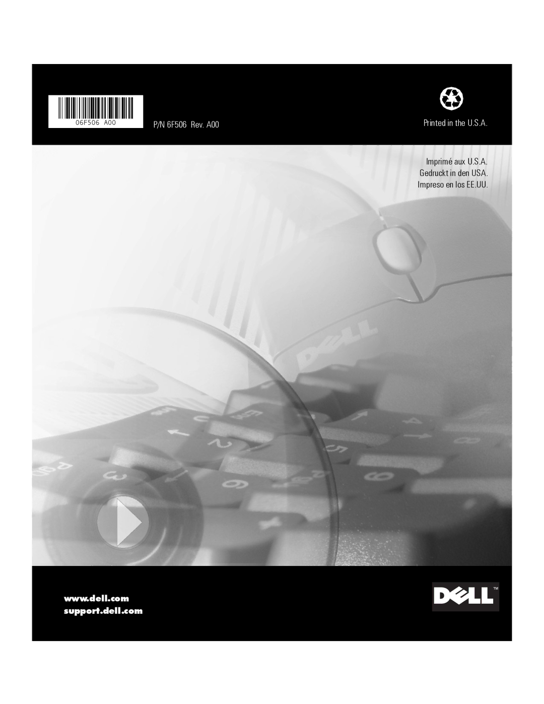 Dell 530 manual Imprimé aux U.S.A Gedruckt in den USA Impreso en los EE.UU 