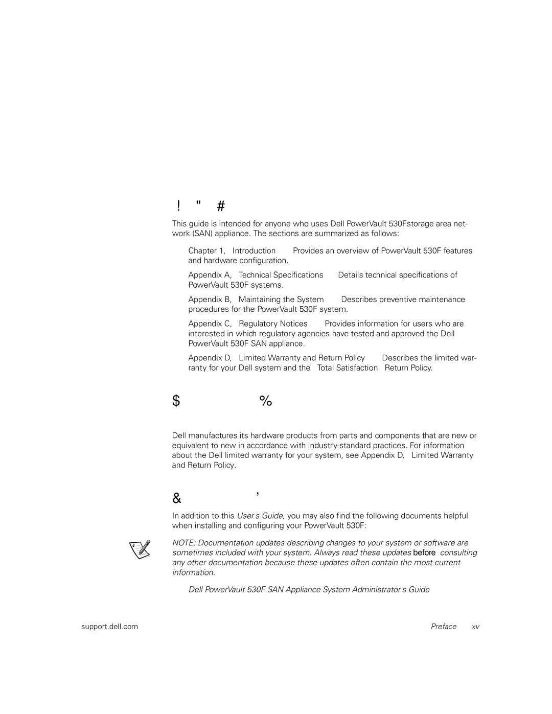 Dell 530F manual Preface 