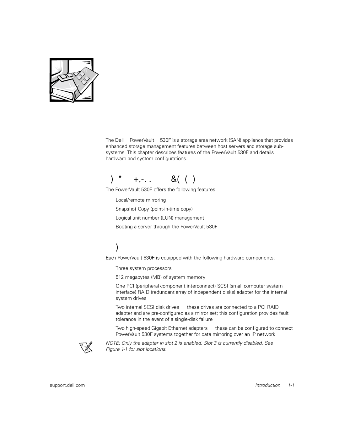 Dell 530F manual For slot locations 