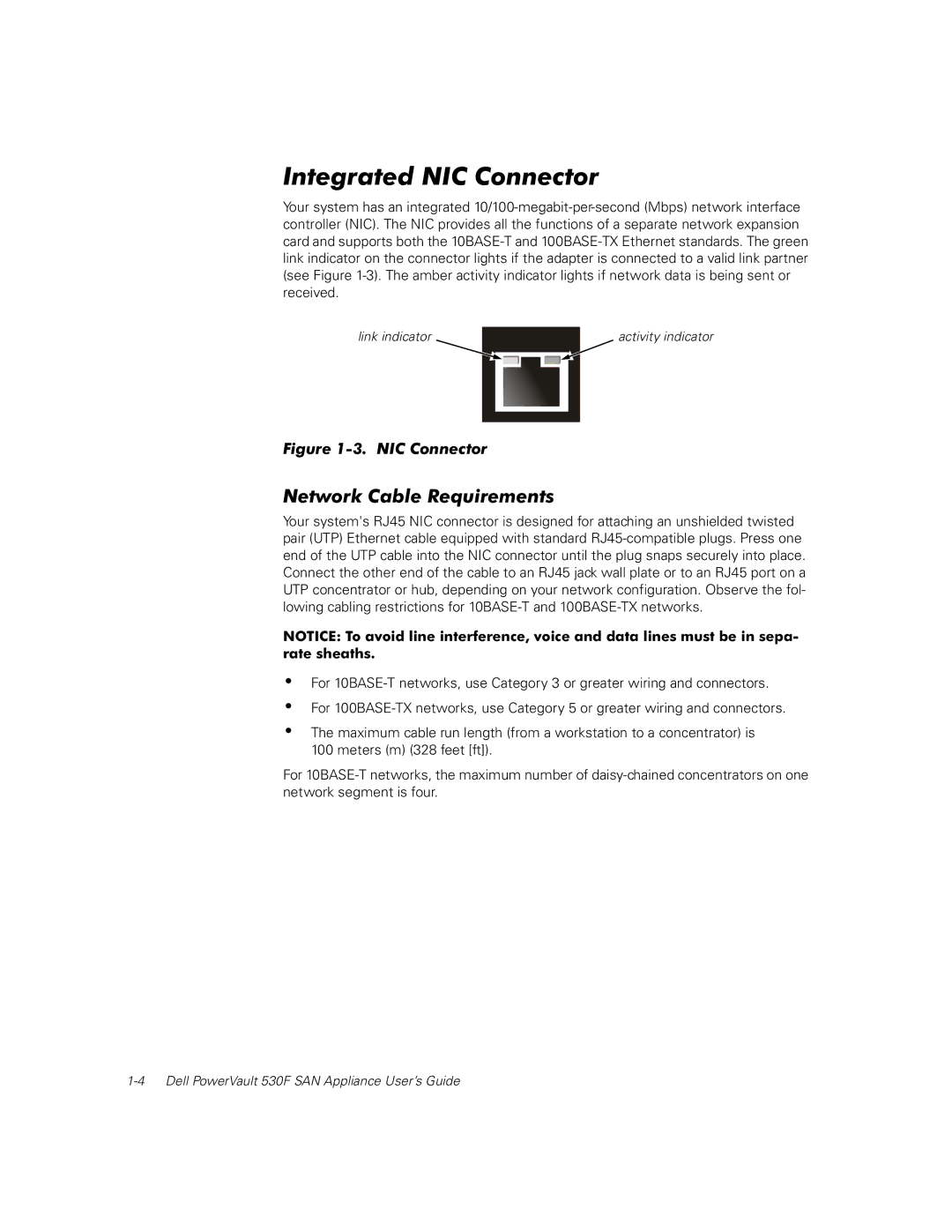 Dell 530F manual Link indicator Activity indicator 