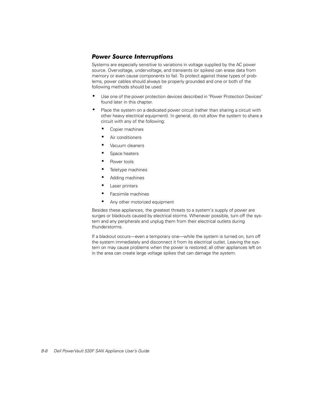 Dell manual Dell PowerVault 530F SAN Appliance User’s Guide 