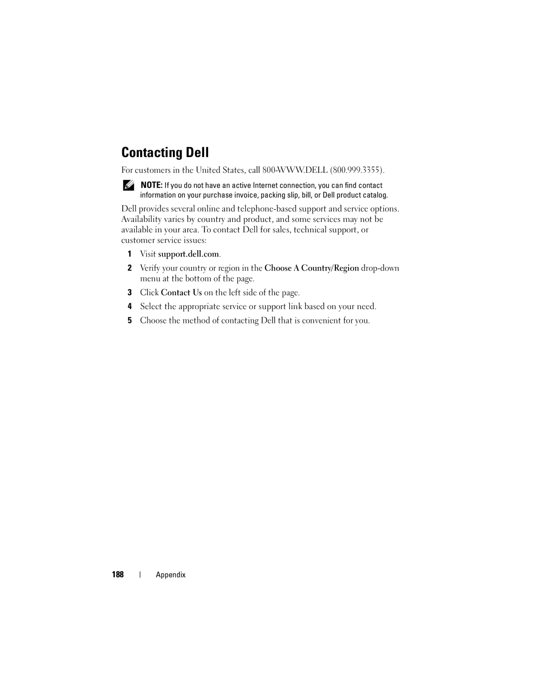 Dell 531 owner manual Contacting Dell 