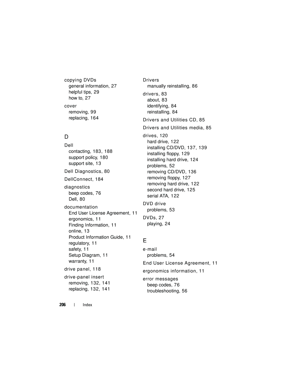 Dell 531 owner manual 206 