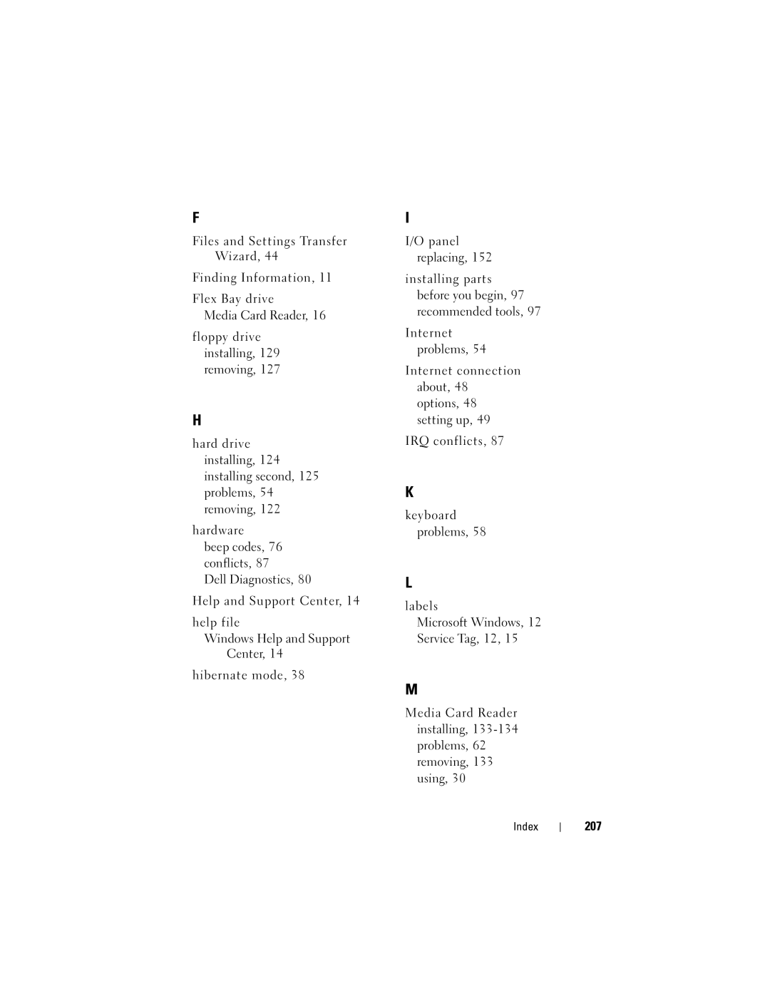 Dell 531 owner manual 207 