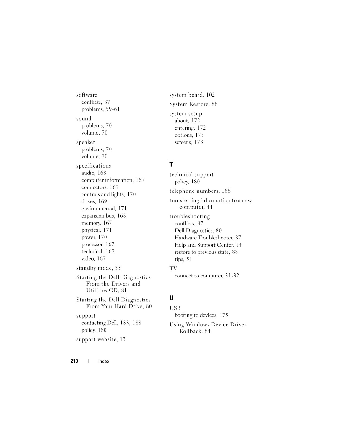 Dell 531 owner manual 210 