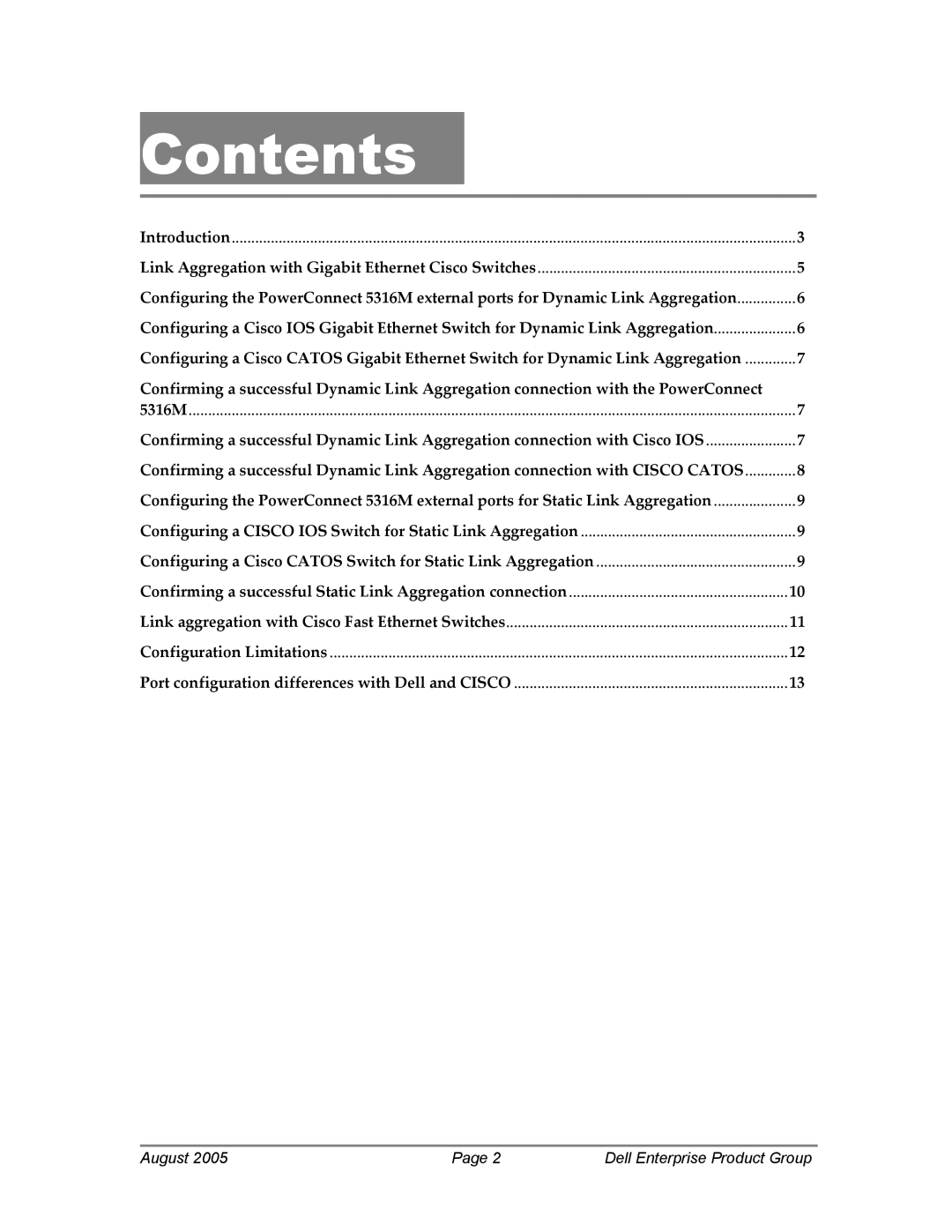 Dell 5316M manual Contents 