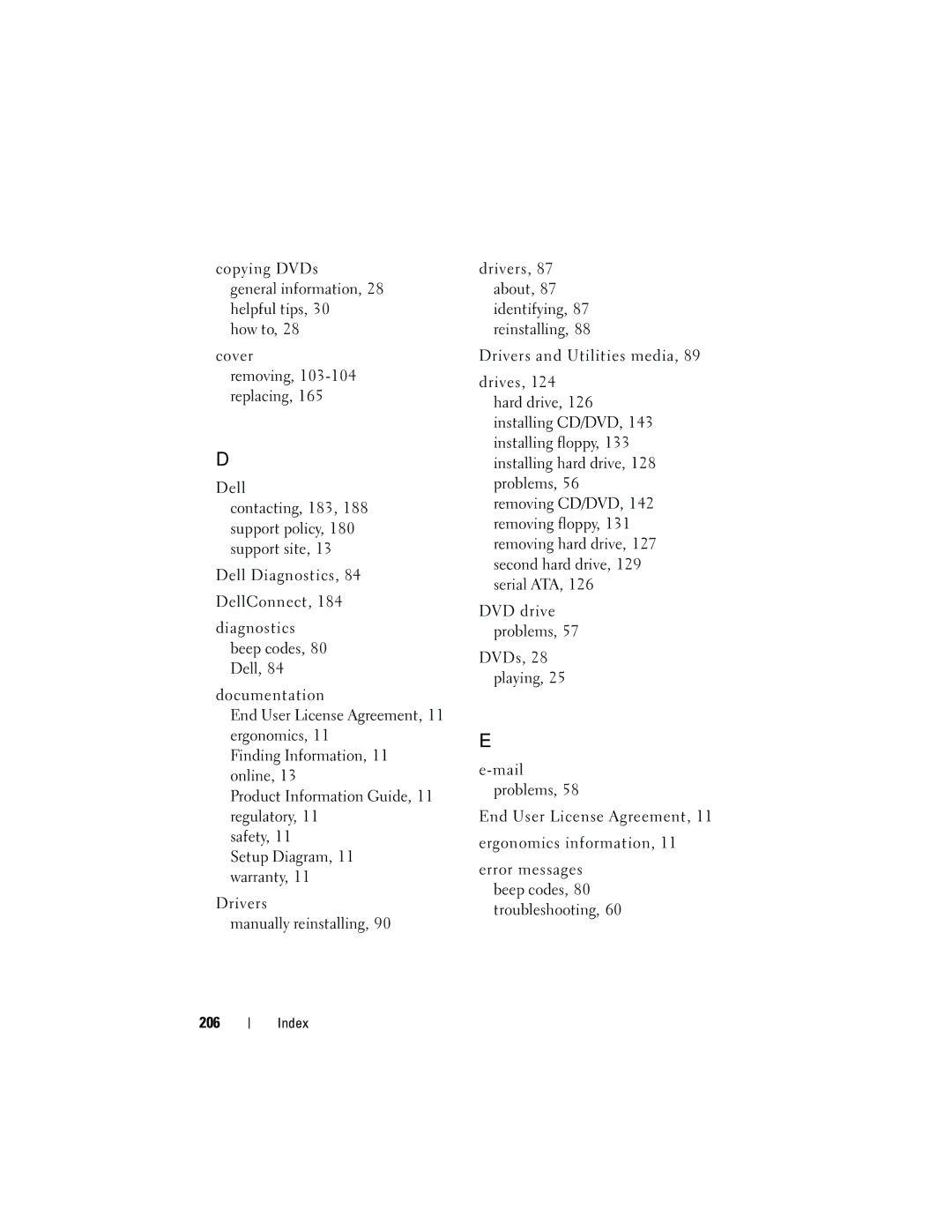 Dell 531S owner manual 206 