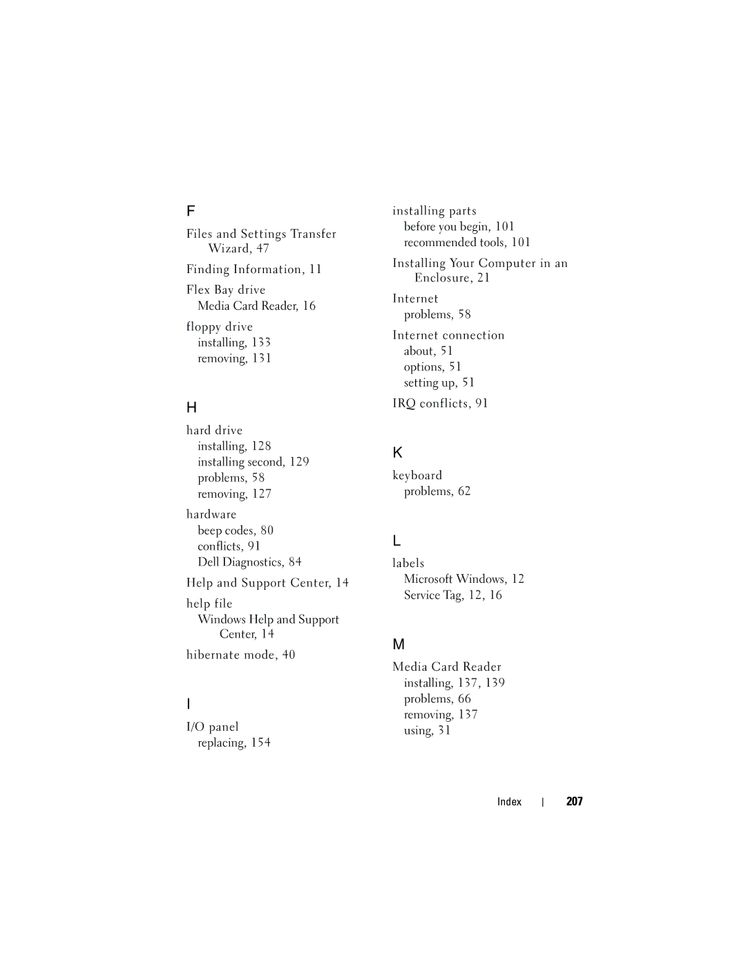 Dell 531S owner manual 207 