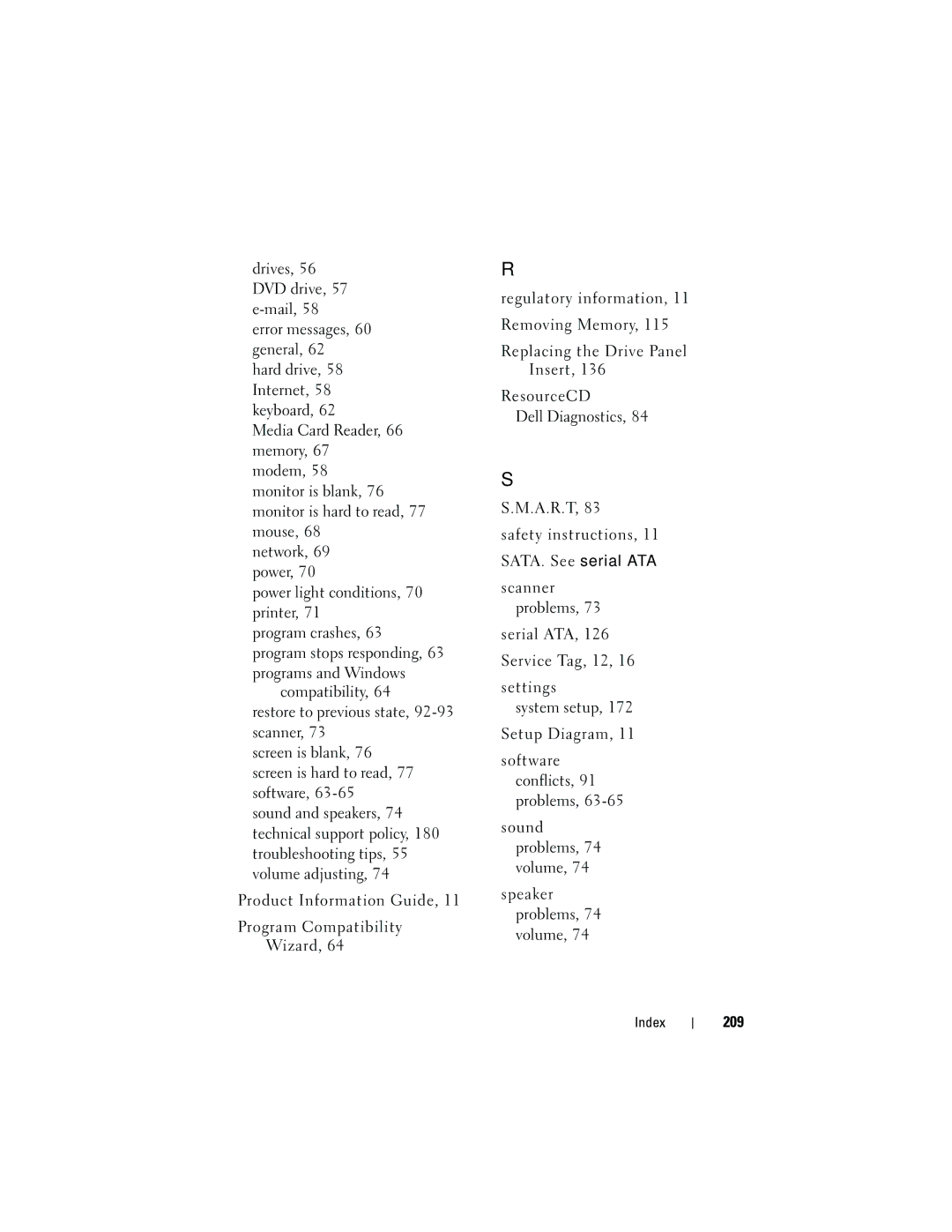 Dell 531S owner manual 209 