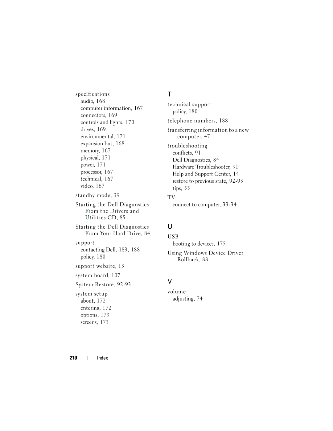 Dell 531S owner manual 210 