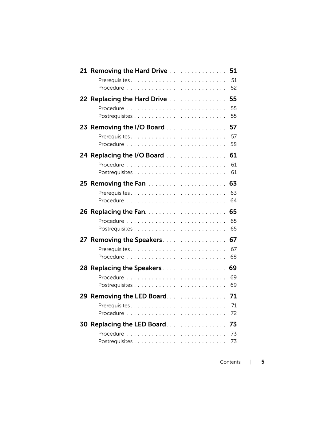 Dell 5323 owner manual Contents 