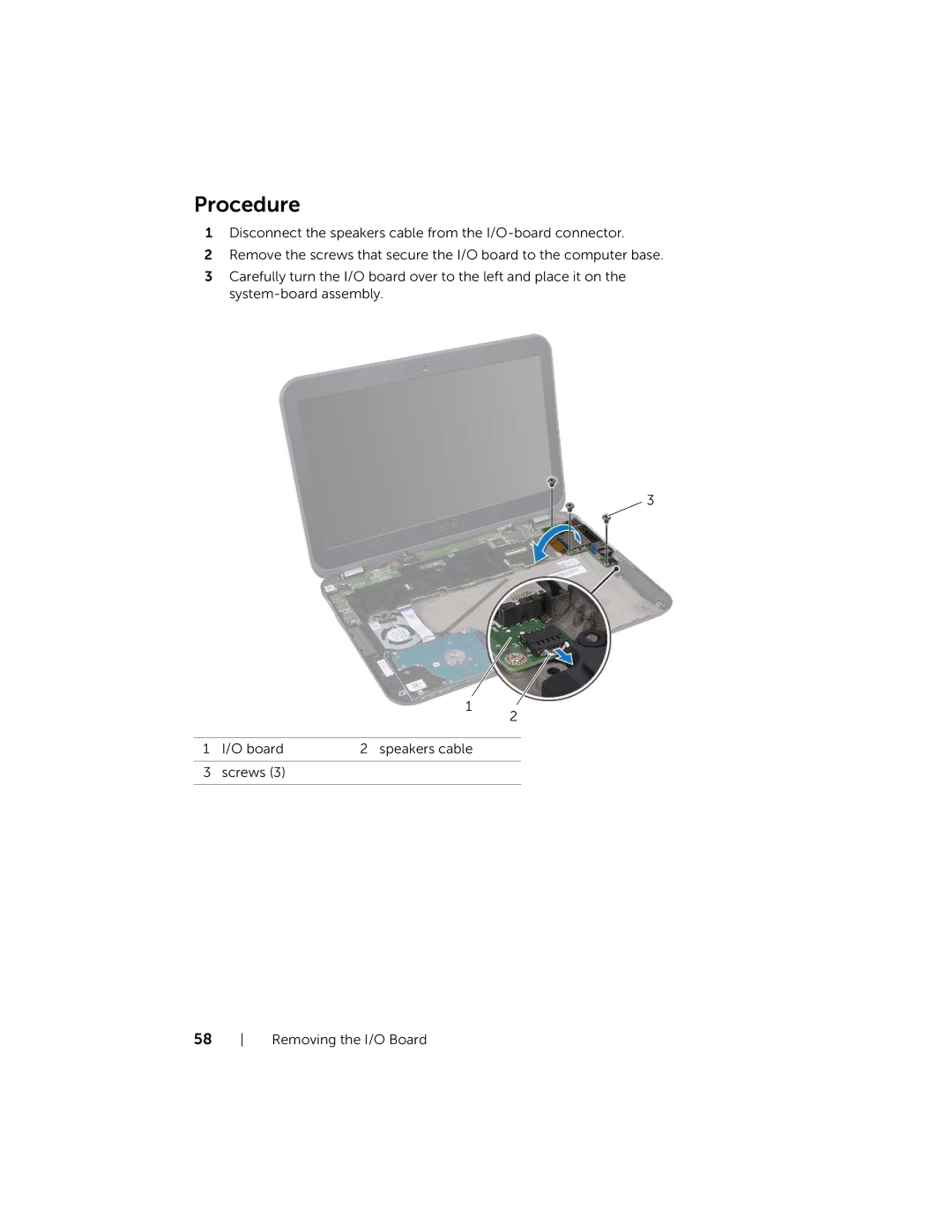 Dell 5323 owner manual Procedure 