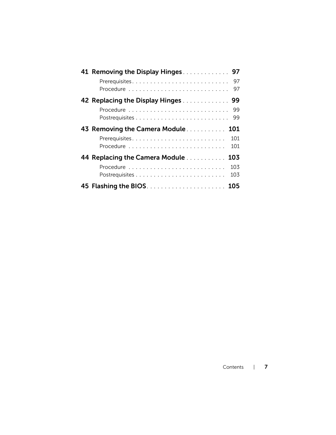 Dell 5323 owner manual Removing the Display Hinges 