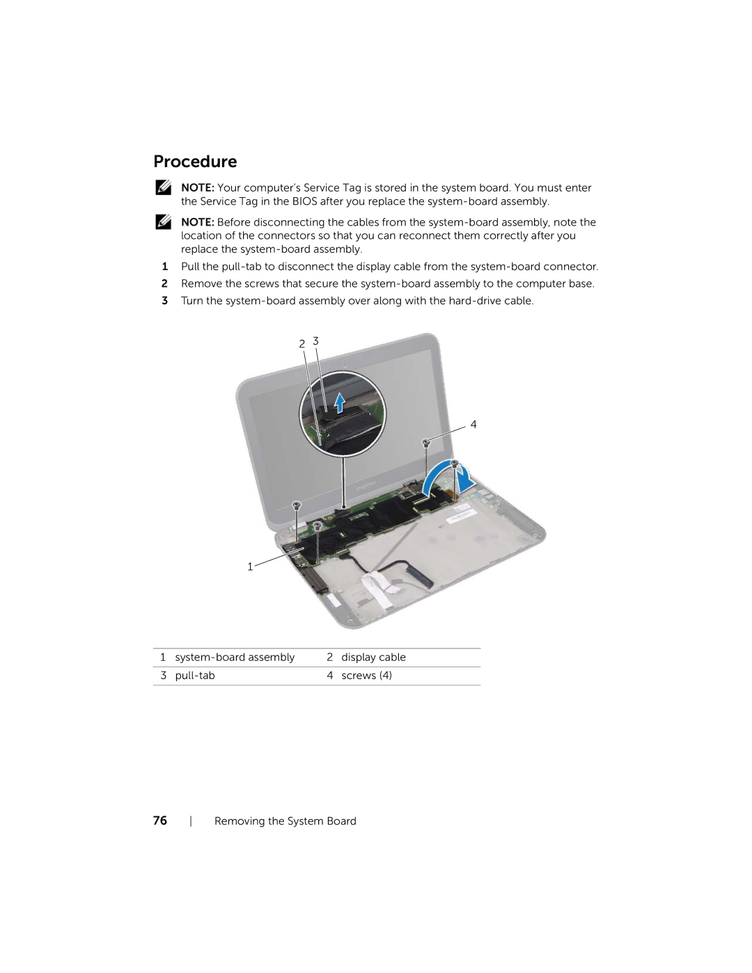 Dell 5323 owner manual Procedure 