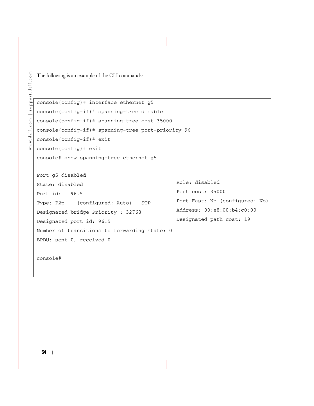 Dell 5324 manual Stp 