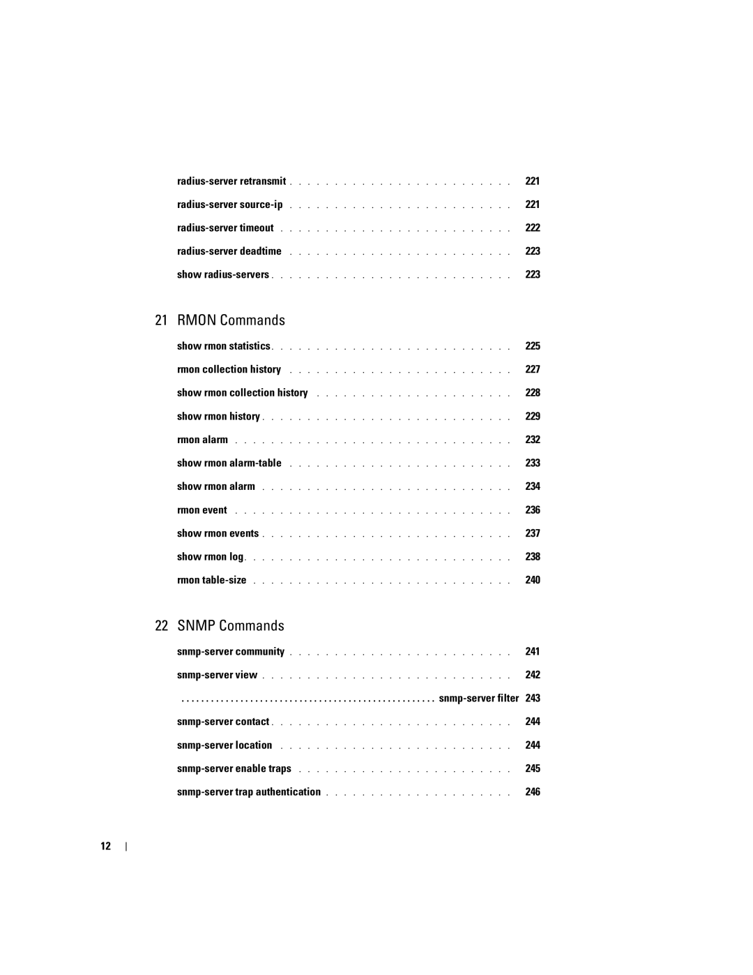 Dell 5324 manual Rmon Commands 