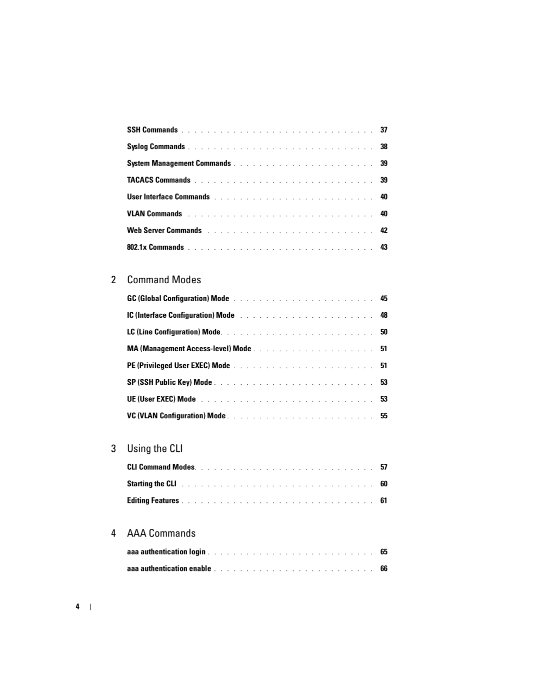 Dell 5324 manual Using the CLI 