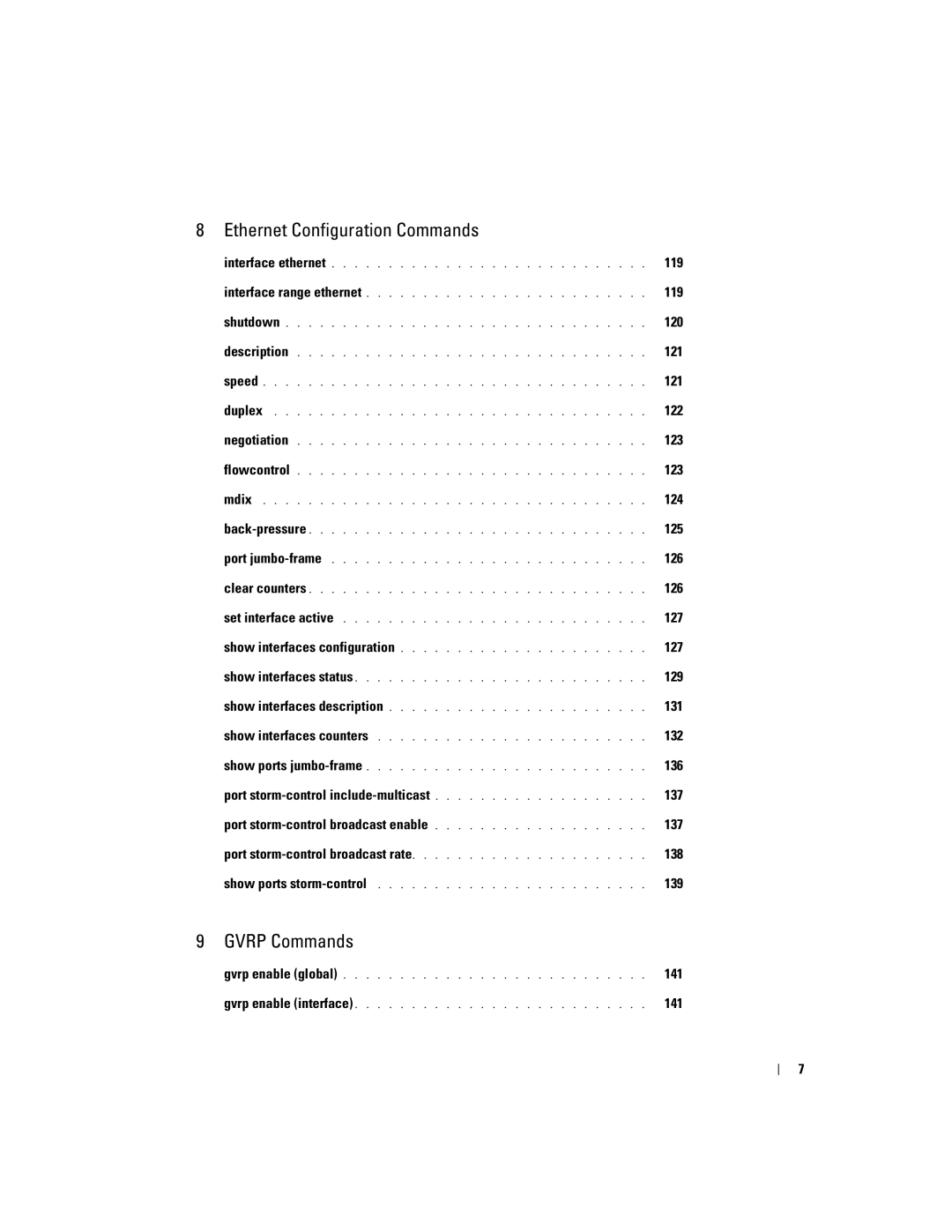 Dell 5324 manual Ethernet Configuration Commands 