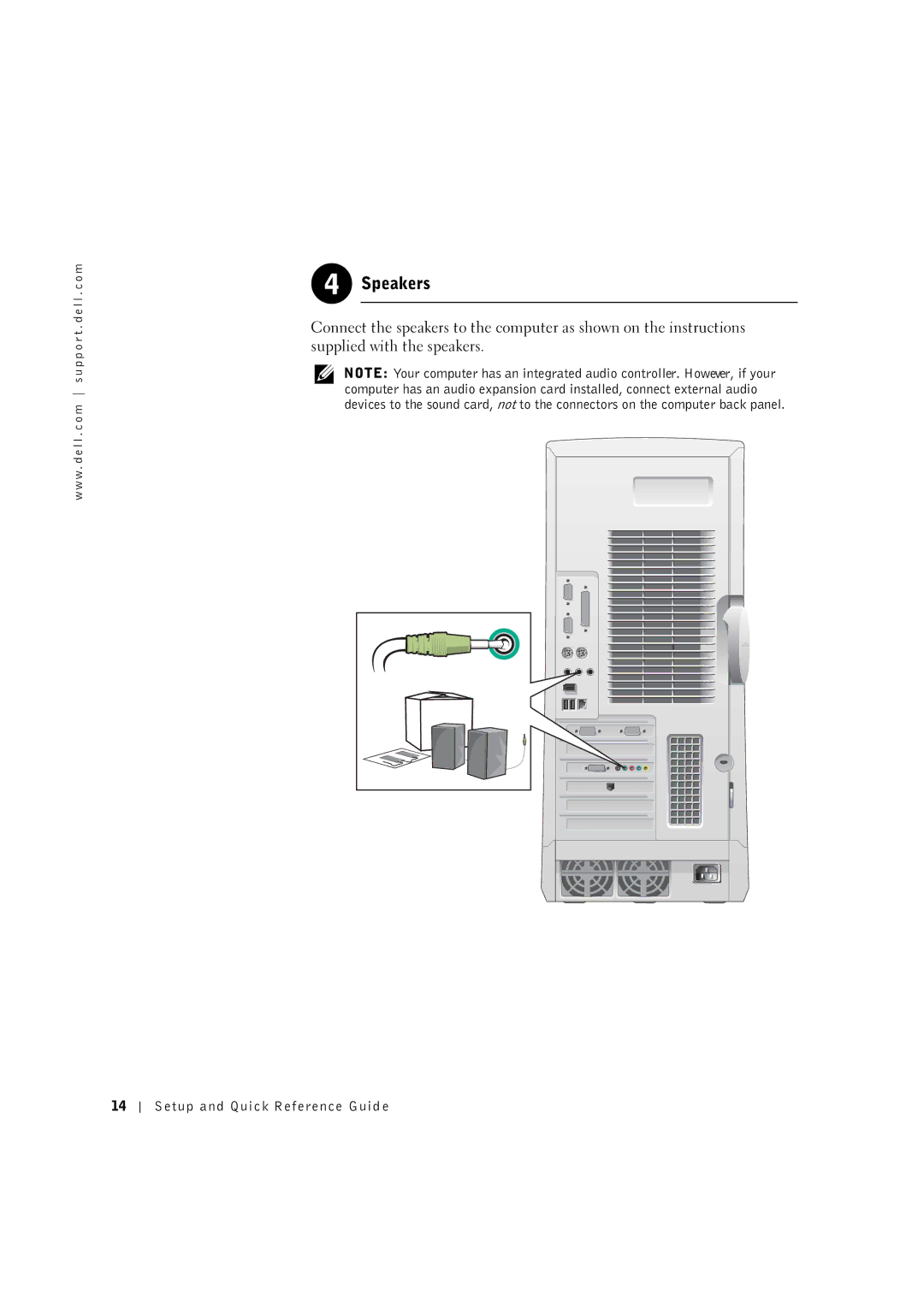 Dell 533CX manual Speakers 