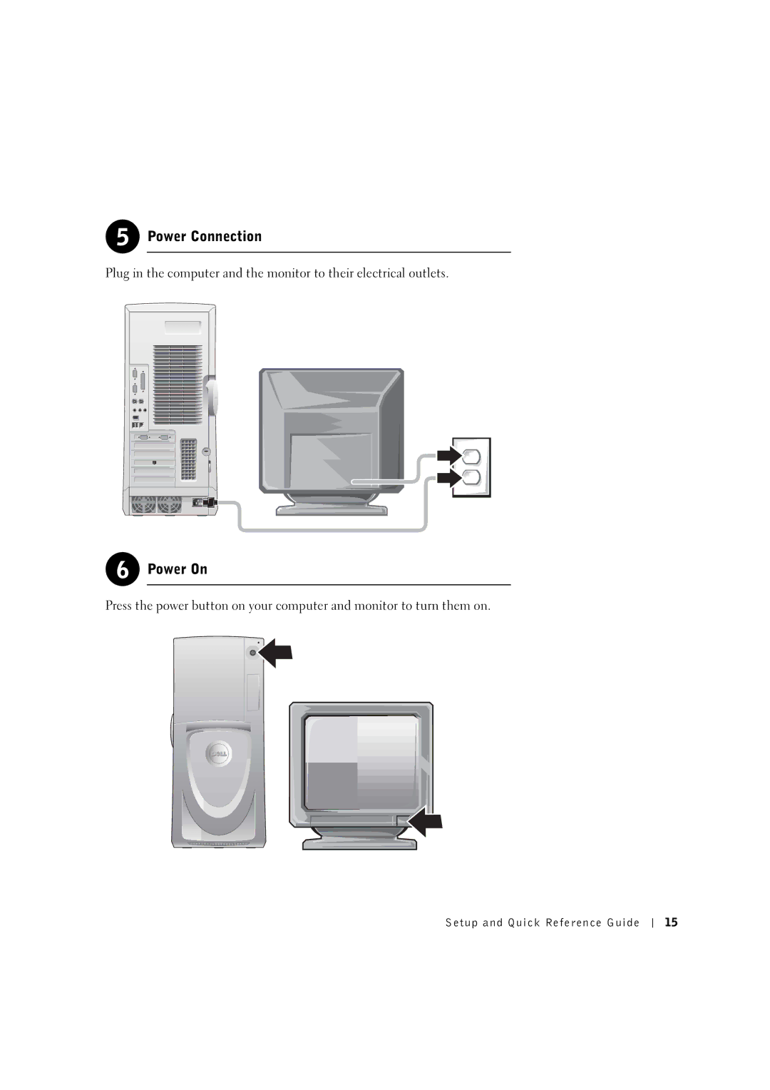 Dell 533CX manual Power Connection, Power On 