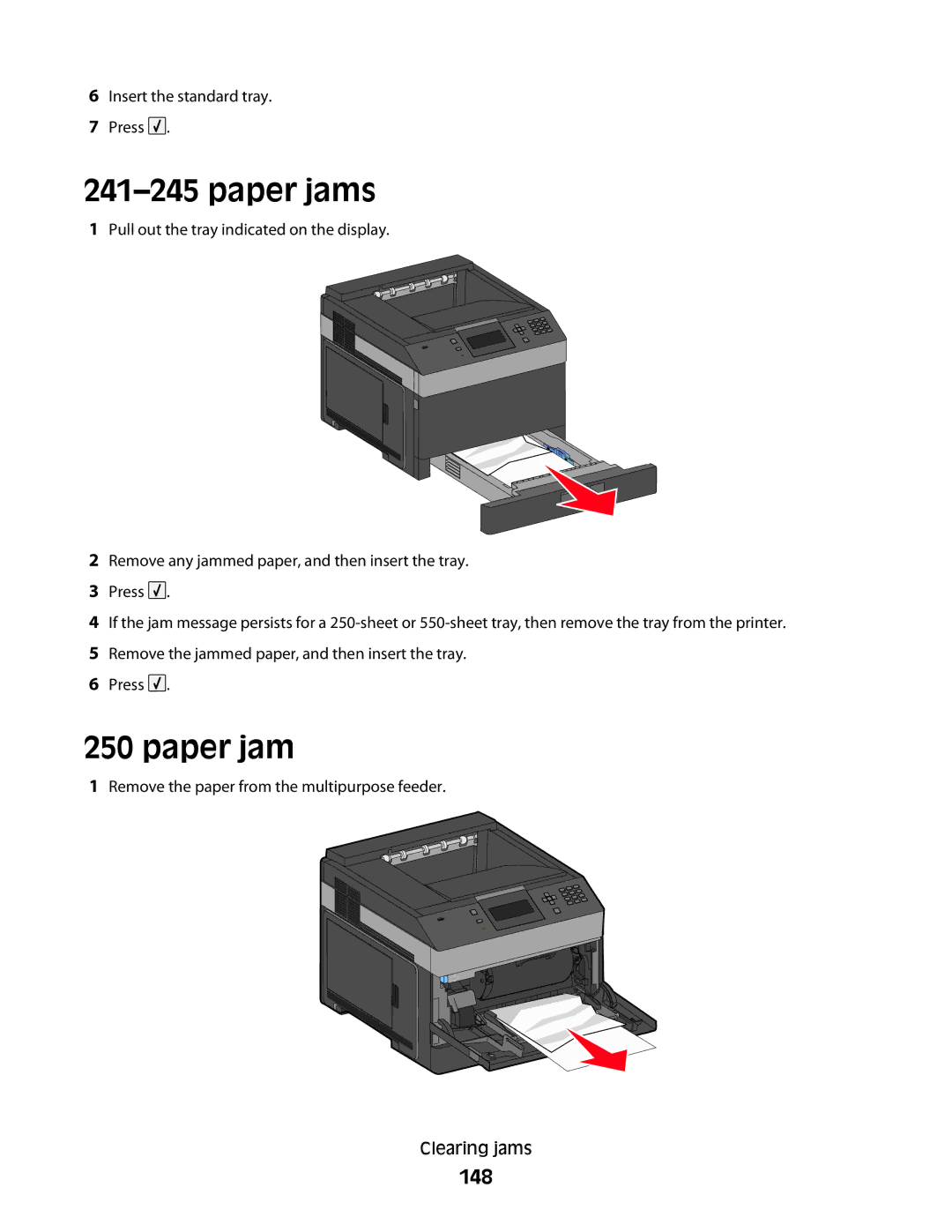 Dell 5350dn, 5230N/DN manual Paper jams, 148 