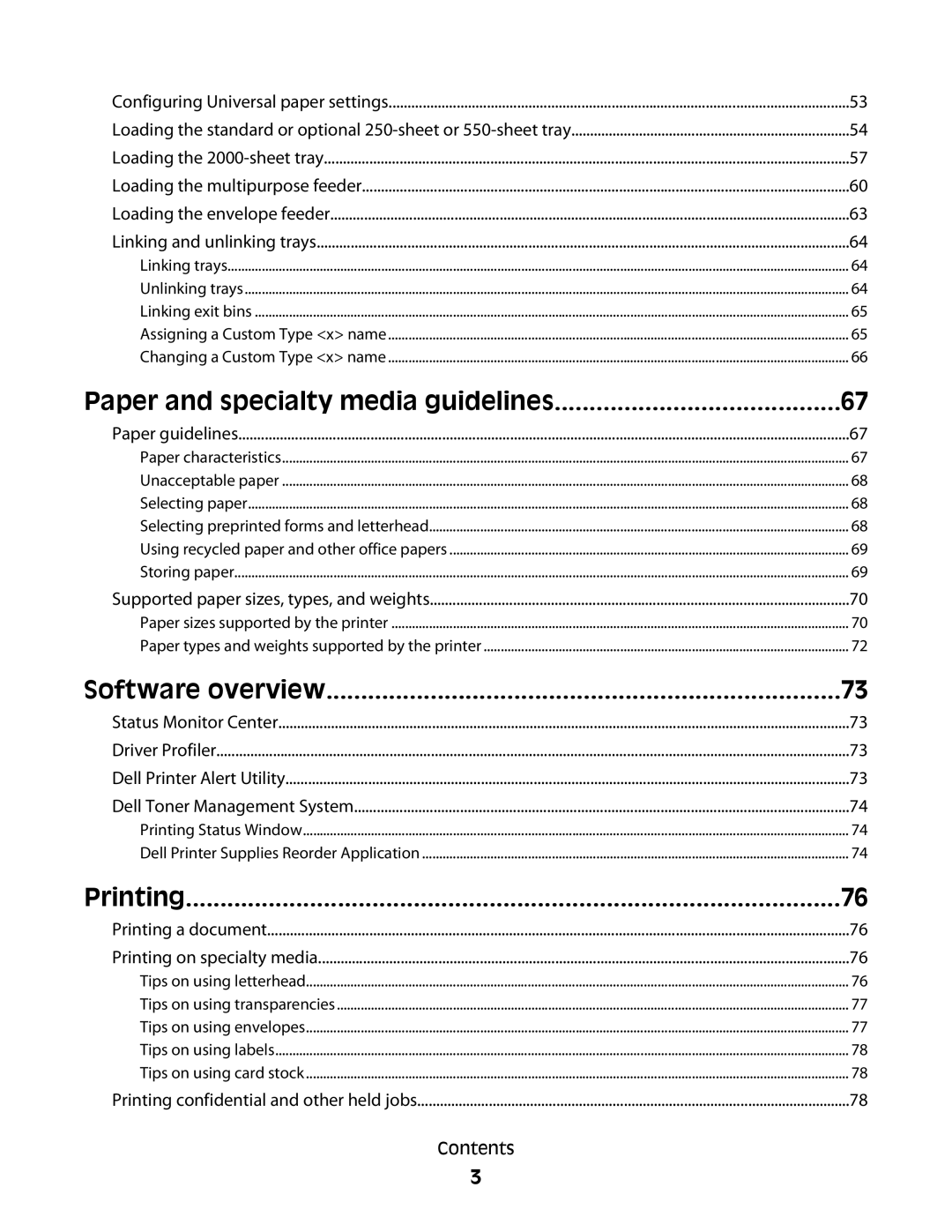 Dell 5230N/DN, 5350dn manual Paper and specialty media guidelines 