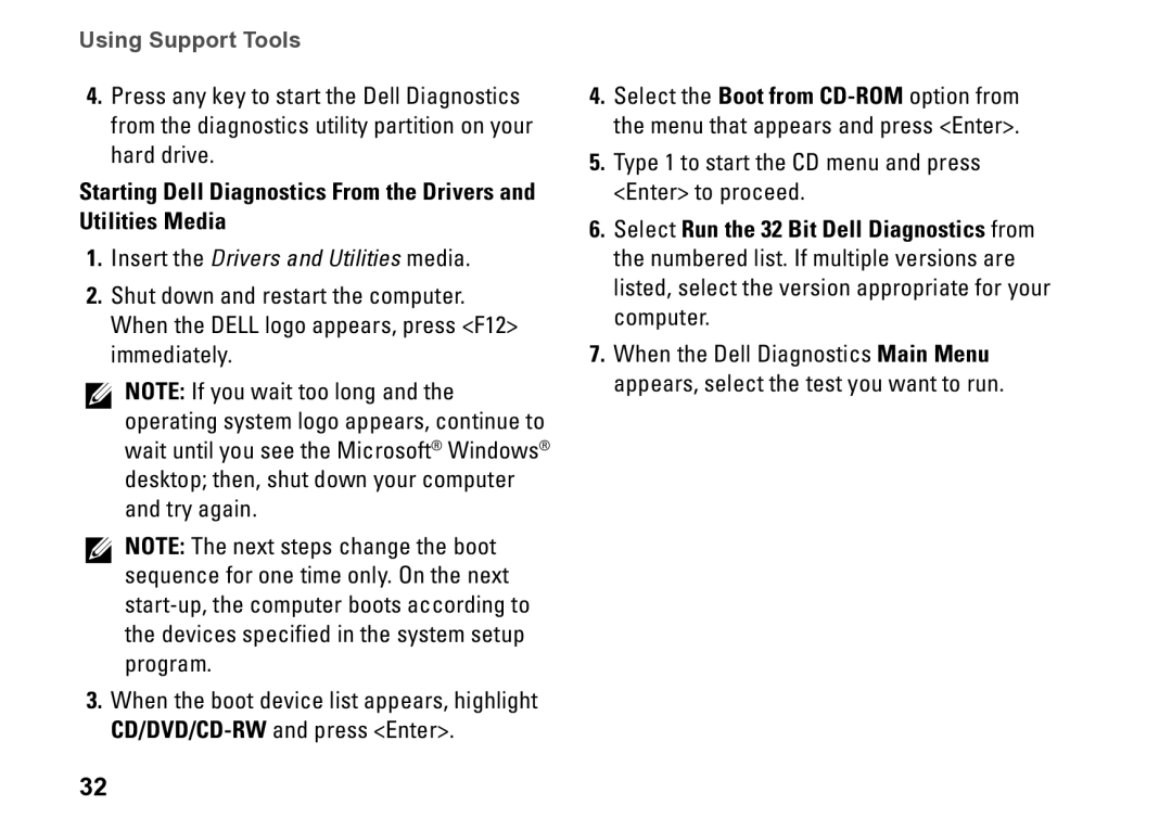 Dell 540S setup guide Insert the Drivers and Utilities media 