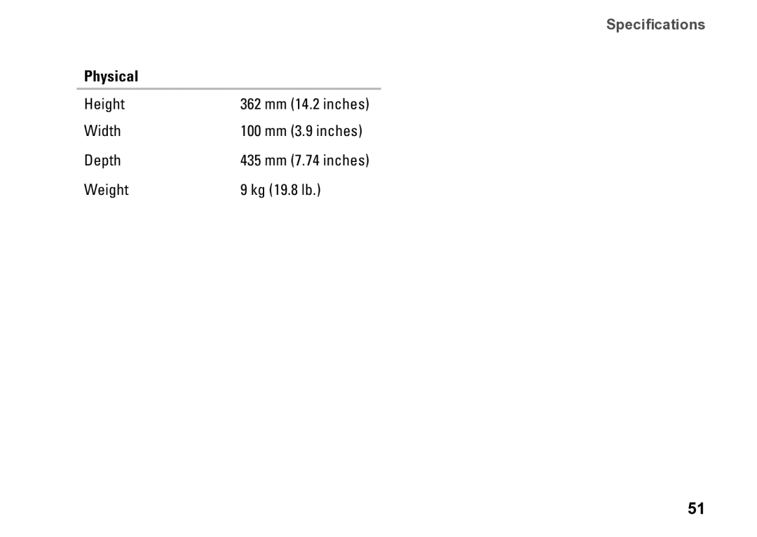 Dell 540S setup guide Physical 