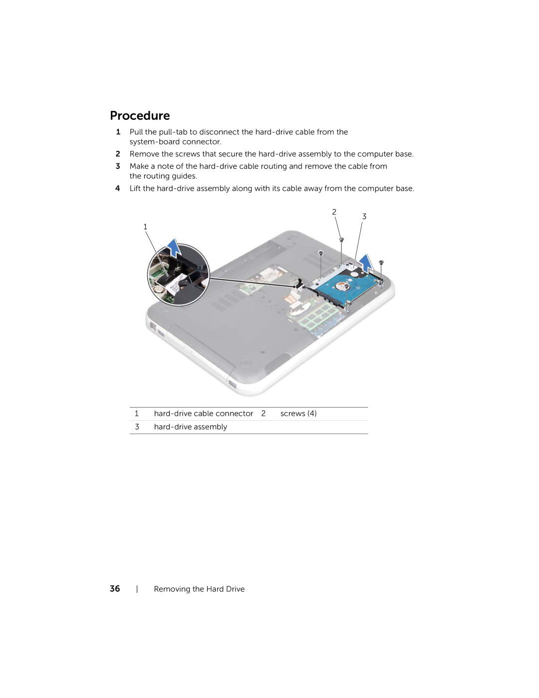 Dell 5420, 7420 owner manual Hard-drive assembly Removing the Hard Drive 