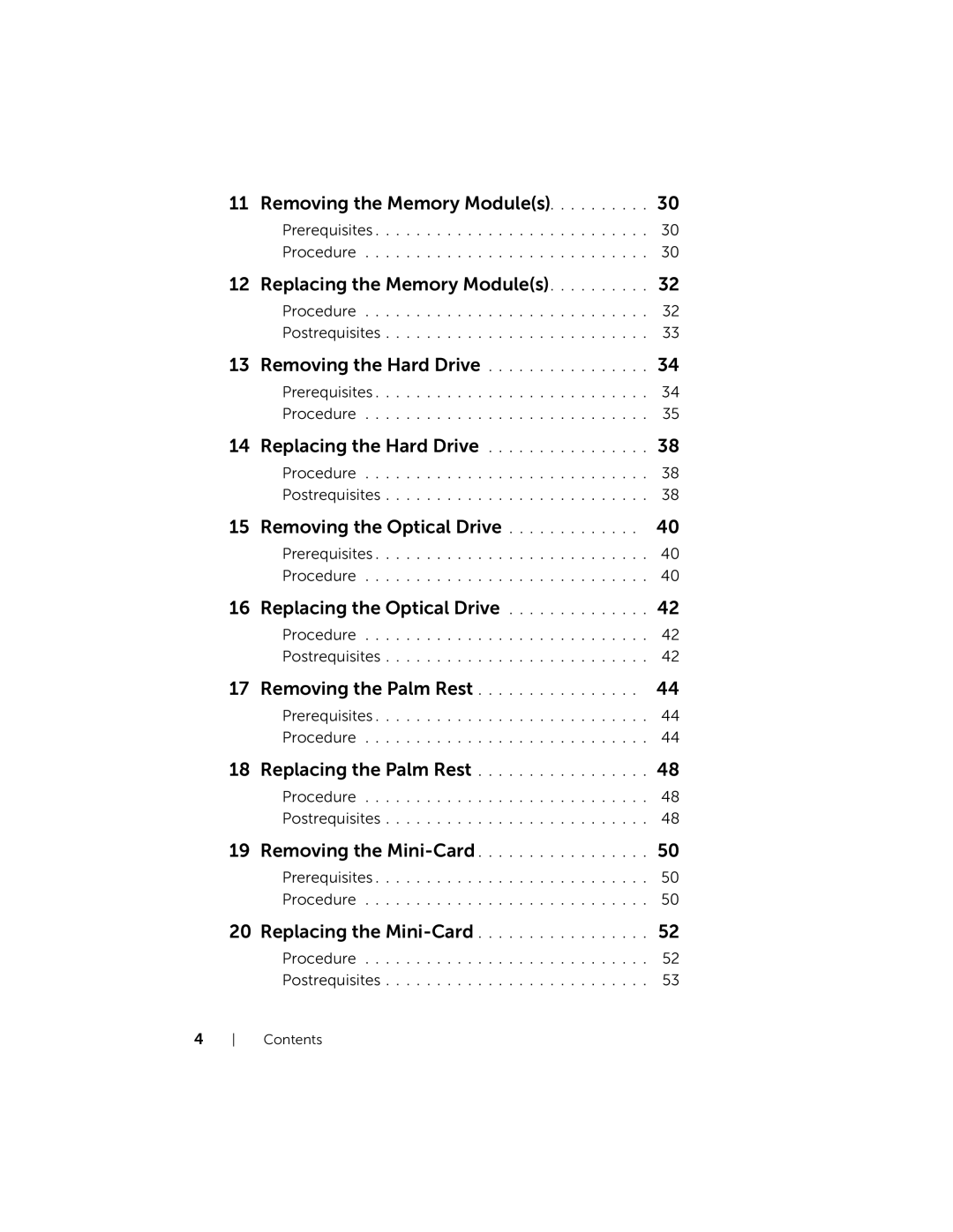 Dell 5420, 7420 owner manual Removing the Memory Modules 