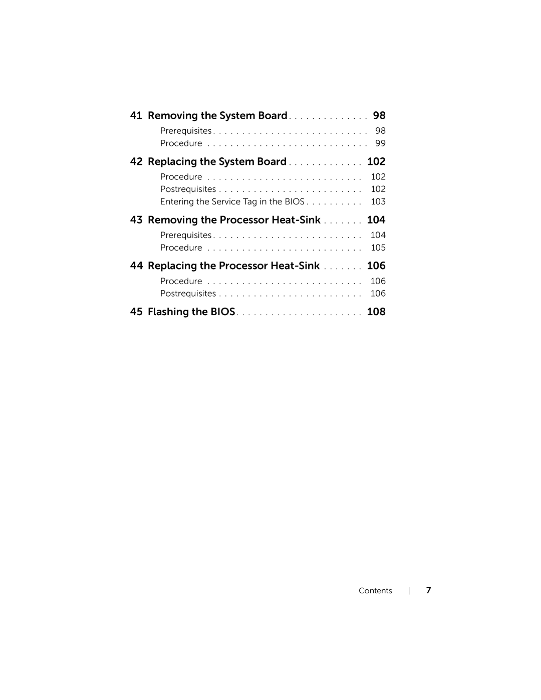 Dell 7420, 5420 owner manual Removing the System Board 