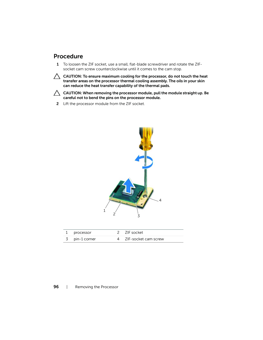 Dell 5420, 7420 owner manual Procedure 