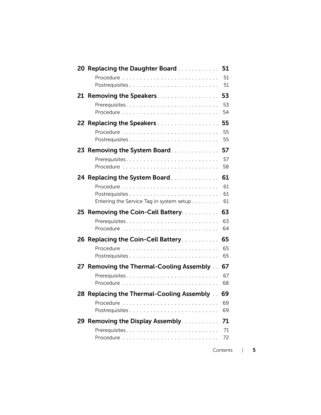 Dell 5423 owner manual Replacing the Daughter Board 