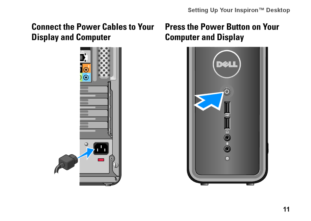 Dell 546s, 545s, 537s, 535s, F957N setup guide Display and Computer Computer and Display 