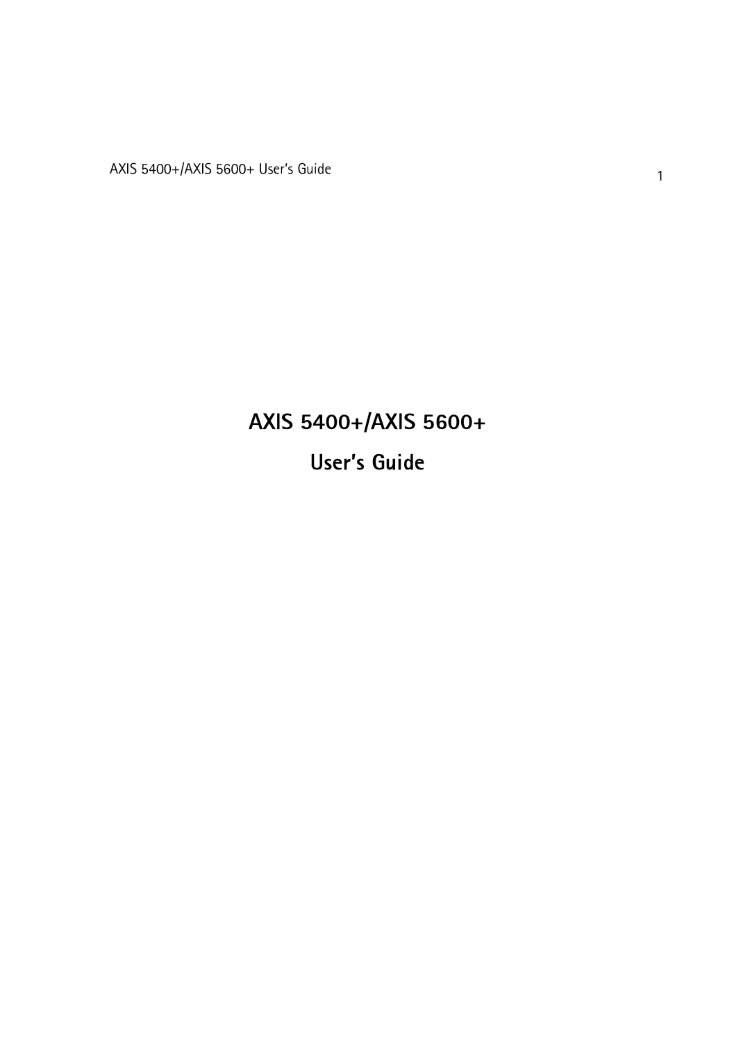 Dell manual Axis 5400+/AXIS 5600+ User’s Guide 