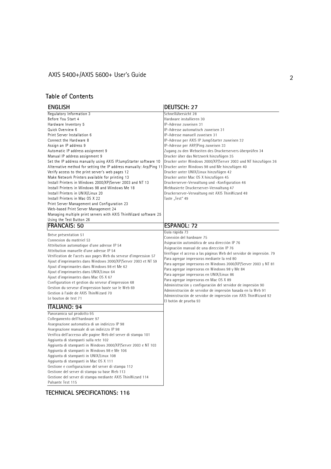 Dell 5600+, 5400+ manual Table of Contents 