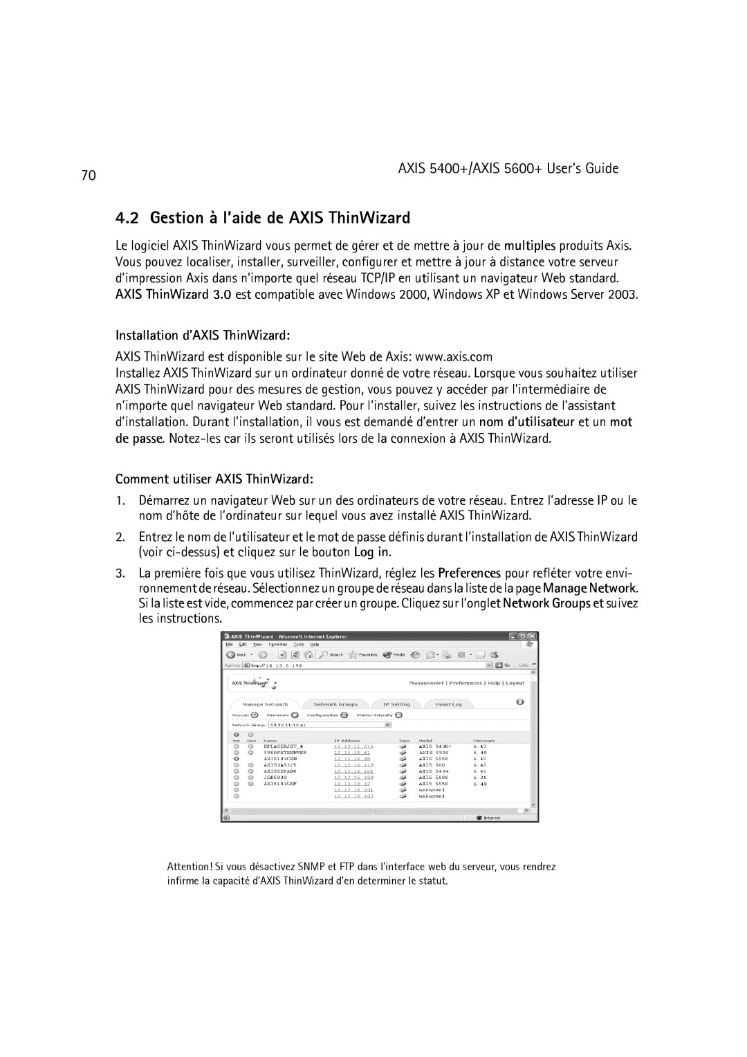 Dell 5600+, 5400+ Gestion à l’aide de Axis ThinWizard, Installation d’AXIS ThinWizard, Comment utiliser Axis ThinWizard 