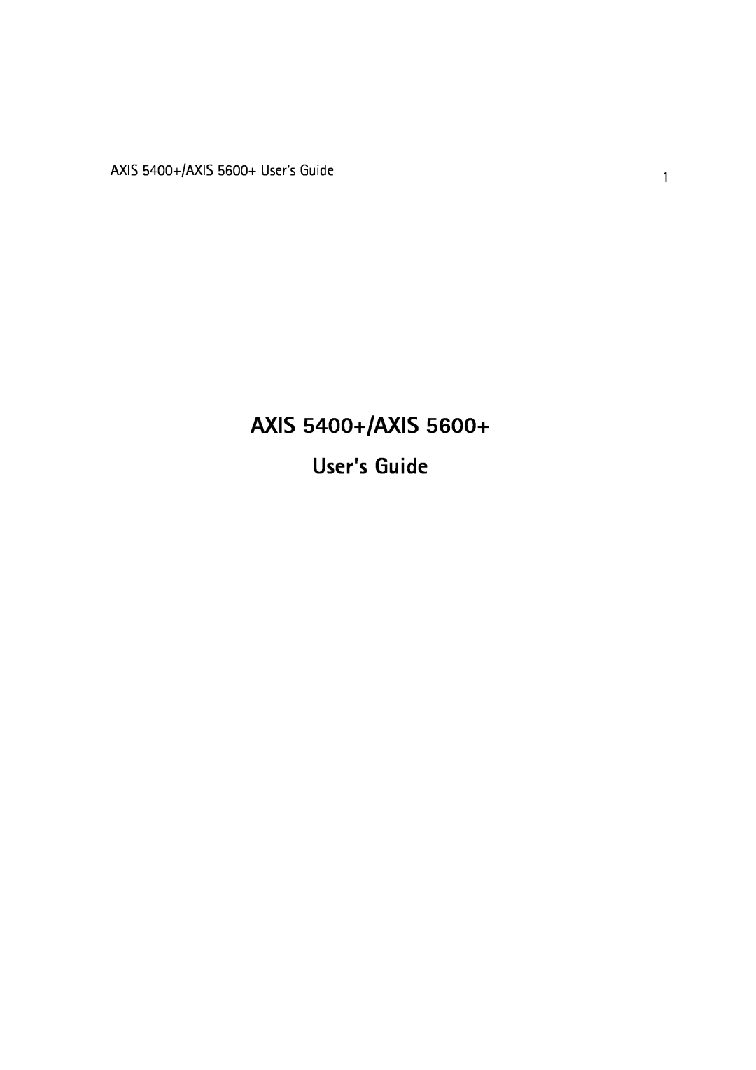Dell manual AXIS 5400+/AXIS 5600+ User’s Guide 