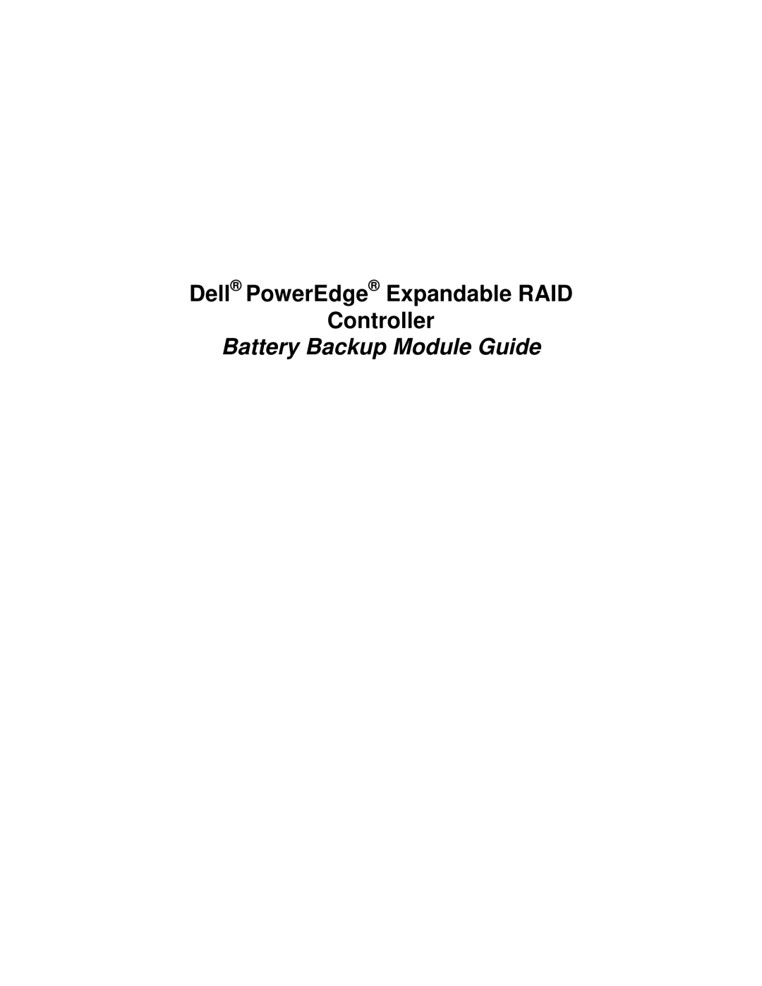 Dell 58296 manual Battery Backup Module Guide 