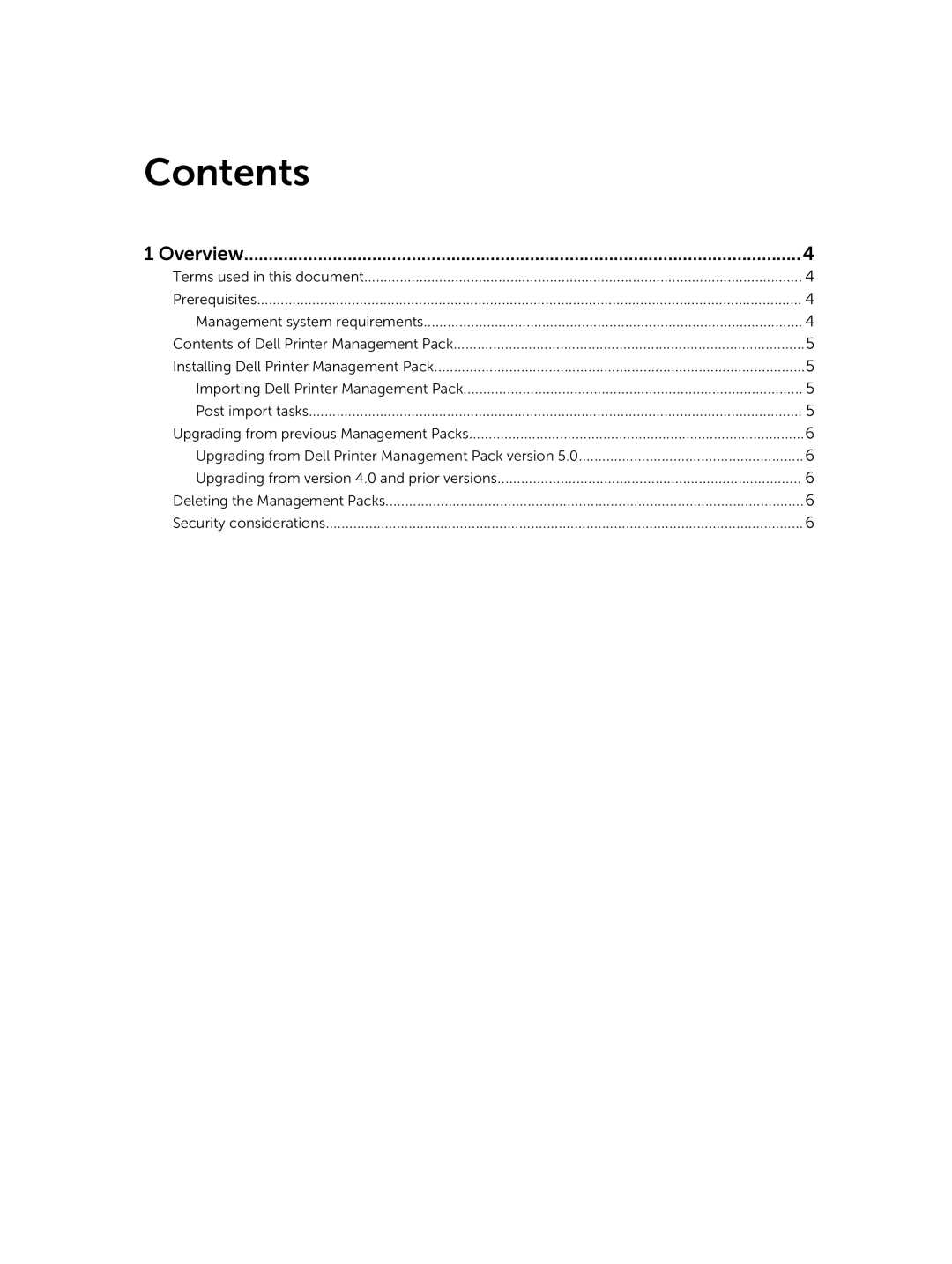 Dell 6 manual Contents 