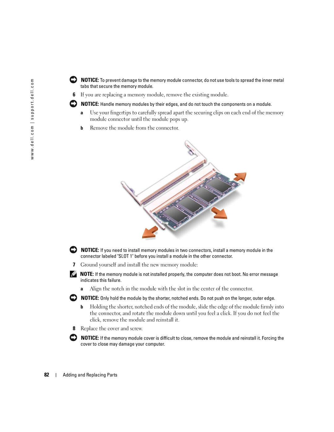 Dell 600m, PP05L owner manual Adding and Replacing Parts 