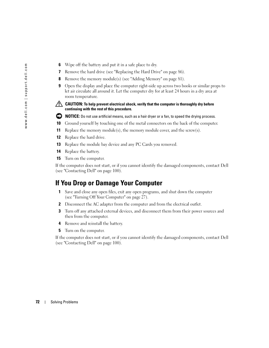 Dell 600m, PP05L owner manual If You Drop or Damage Your Computer 