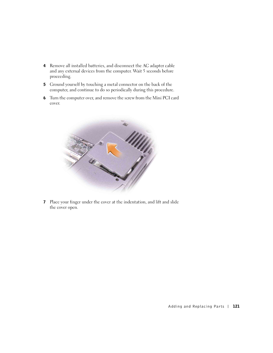 Dell 600m owner manual Adding and Replacing Parts 121 