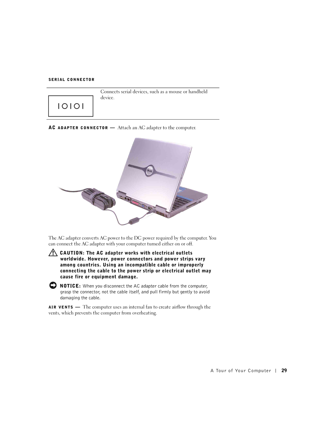 Dell 600m owner manual Serial Connector 