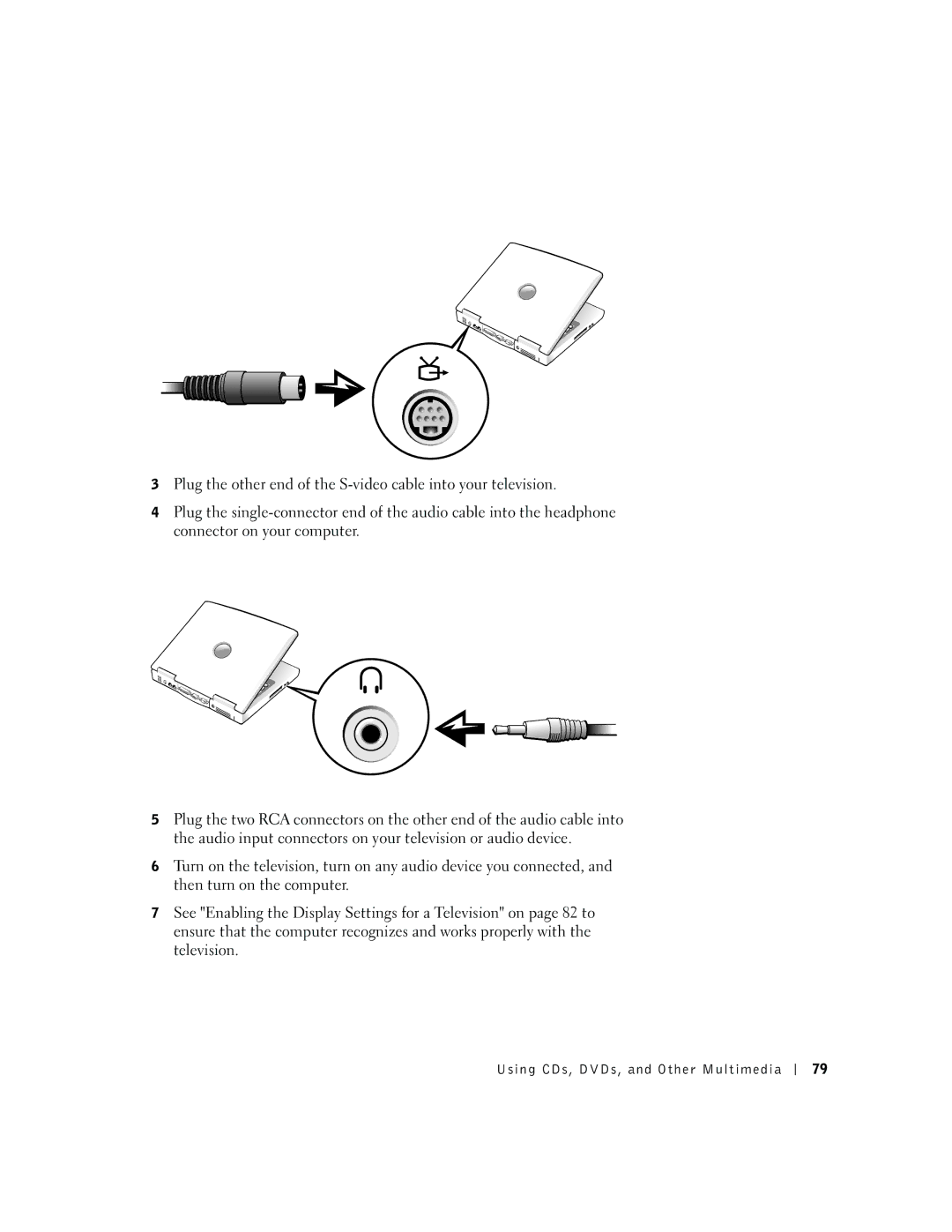 Dell 600m owner manual Using CDs, DVDs, and Other Multimedia 