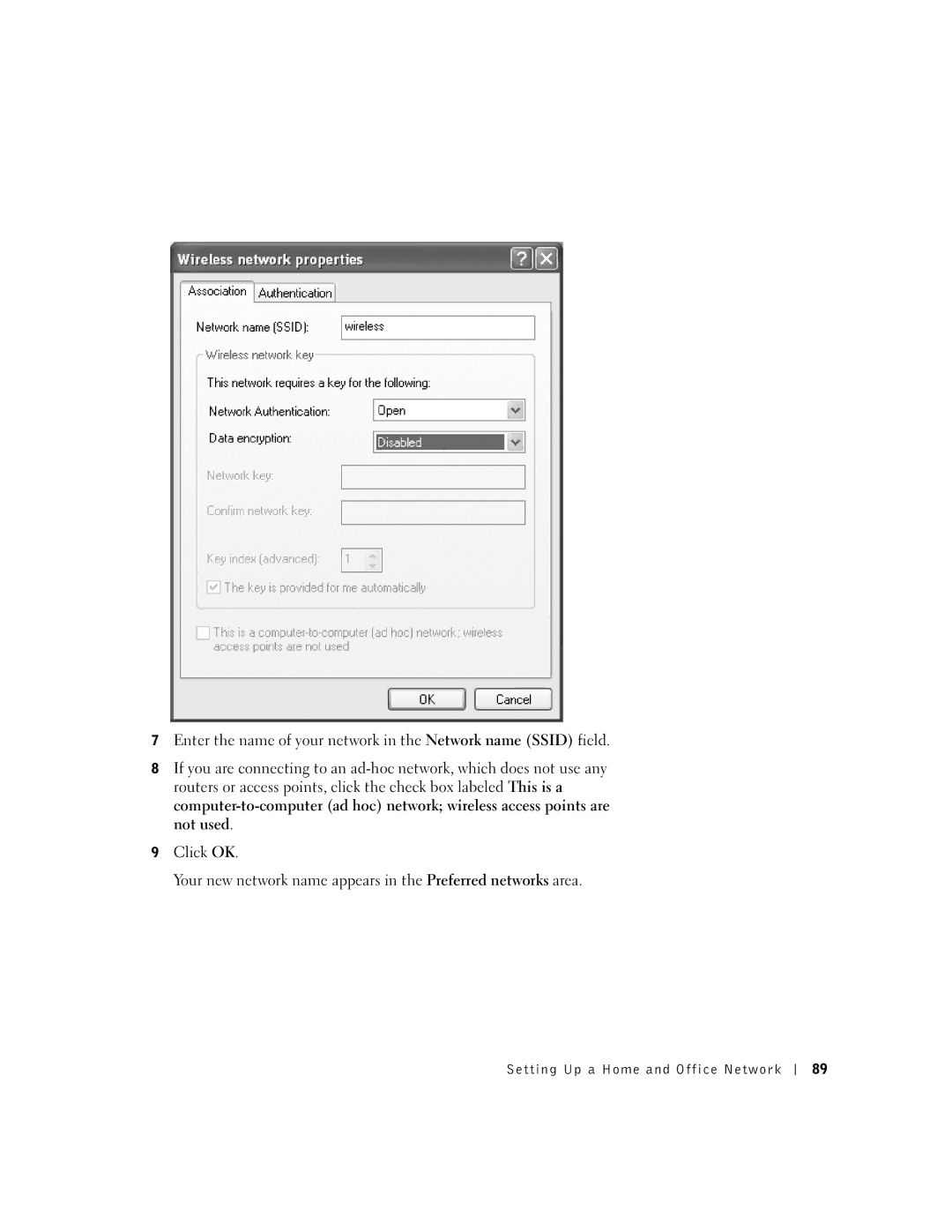 Dell 600m owner manual Setting Up a Home and Office Network 