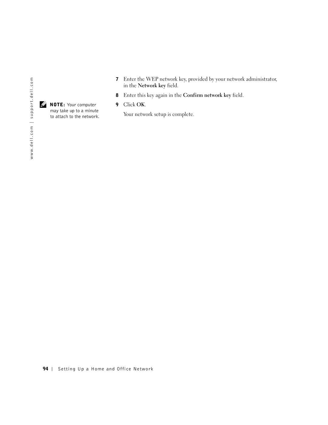 Dell 600m owner manual Setting Up a Home and Office Network 